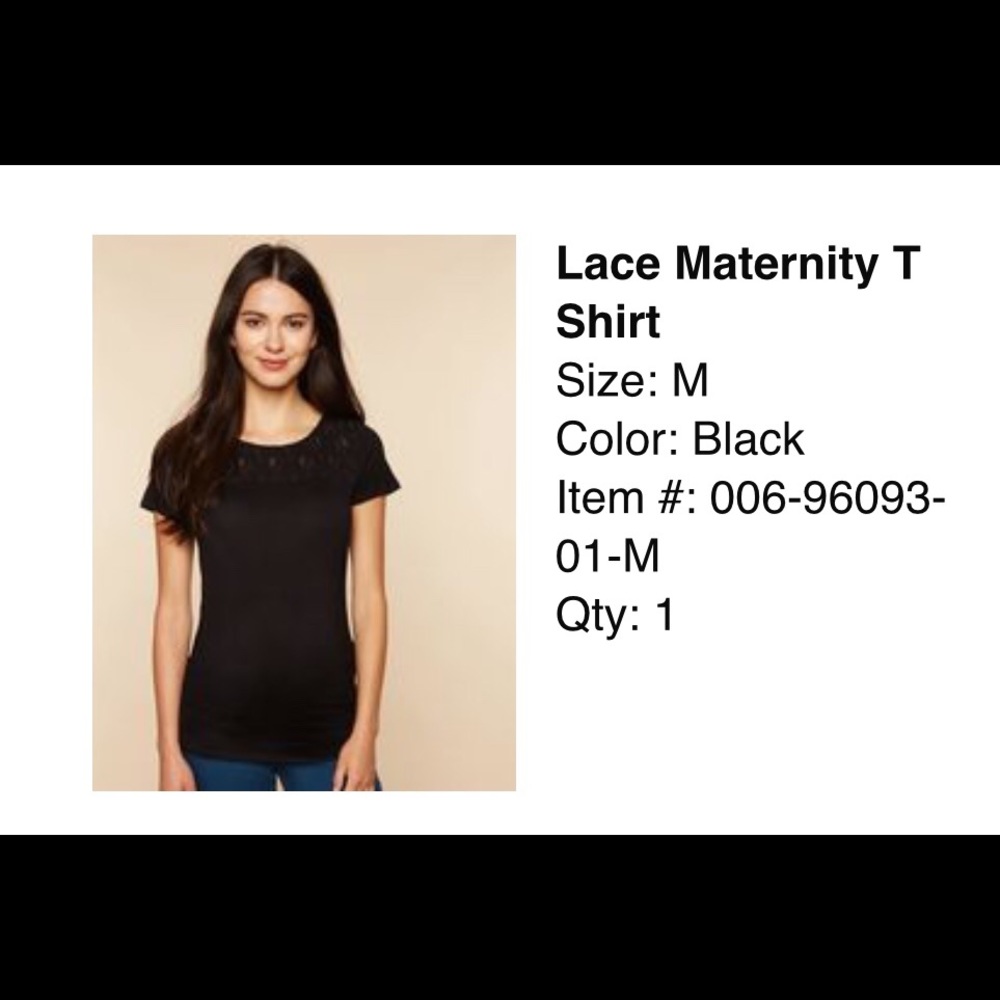 Lace top maternity shirt